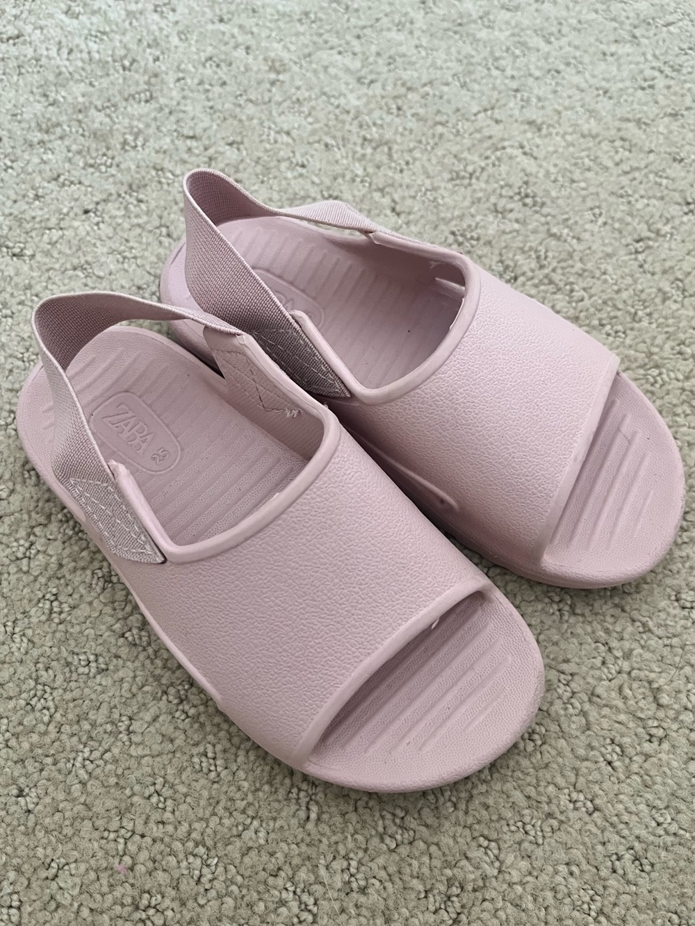 ZARA girls slides sandals pink 9C size 25